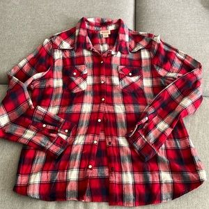 Mossimo button down shirt in monochromatic red